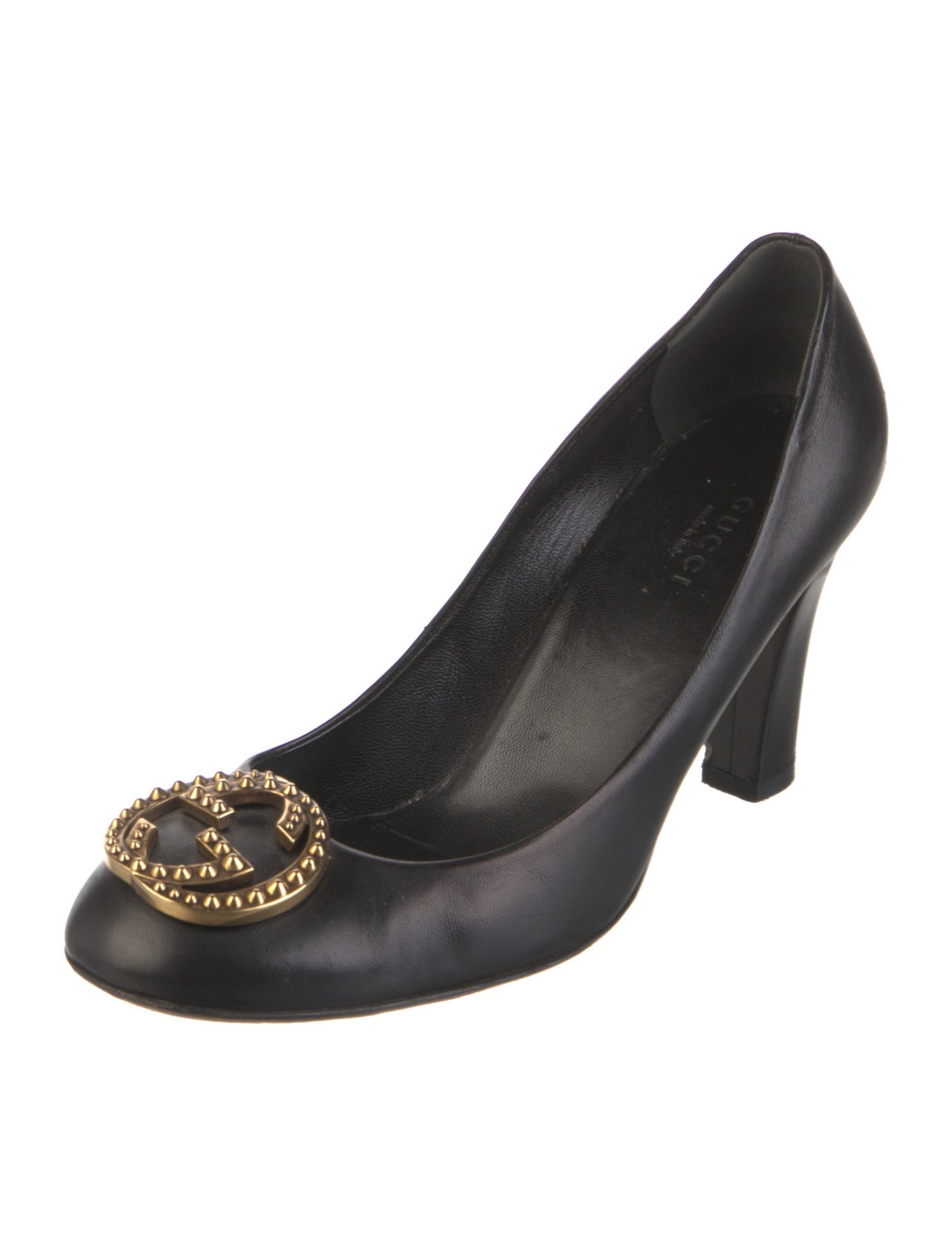 Gucci Interlocking G Logo Leather Pumps