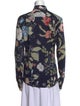 Gucci Floral Print Long Sleeve Button-Up Top
