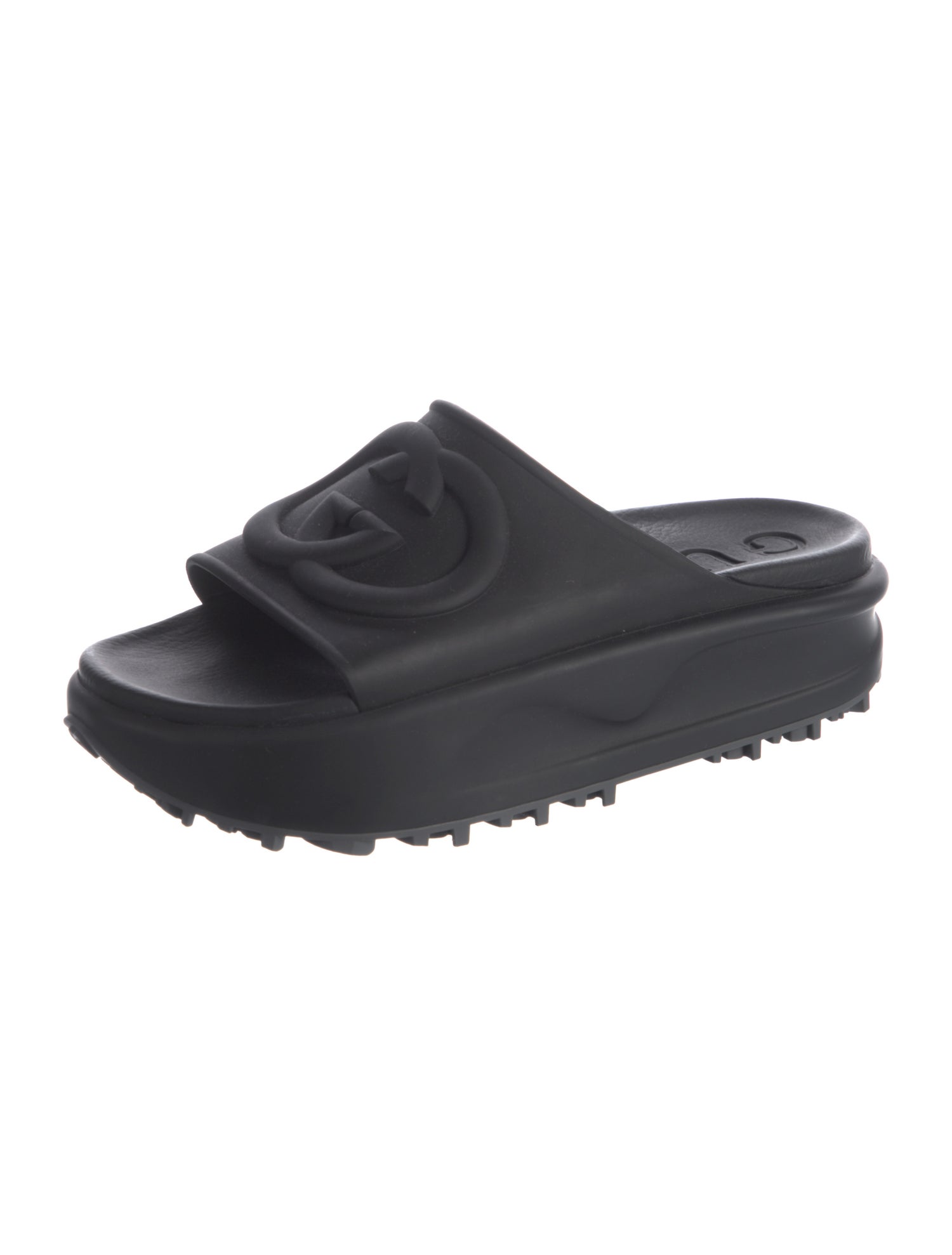 Gucci Interlocking G Logo Rubber Slides