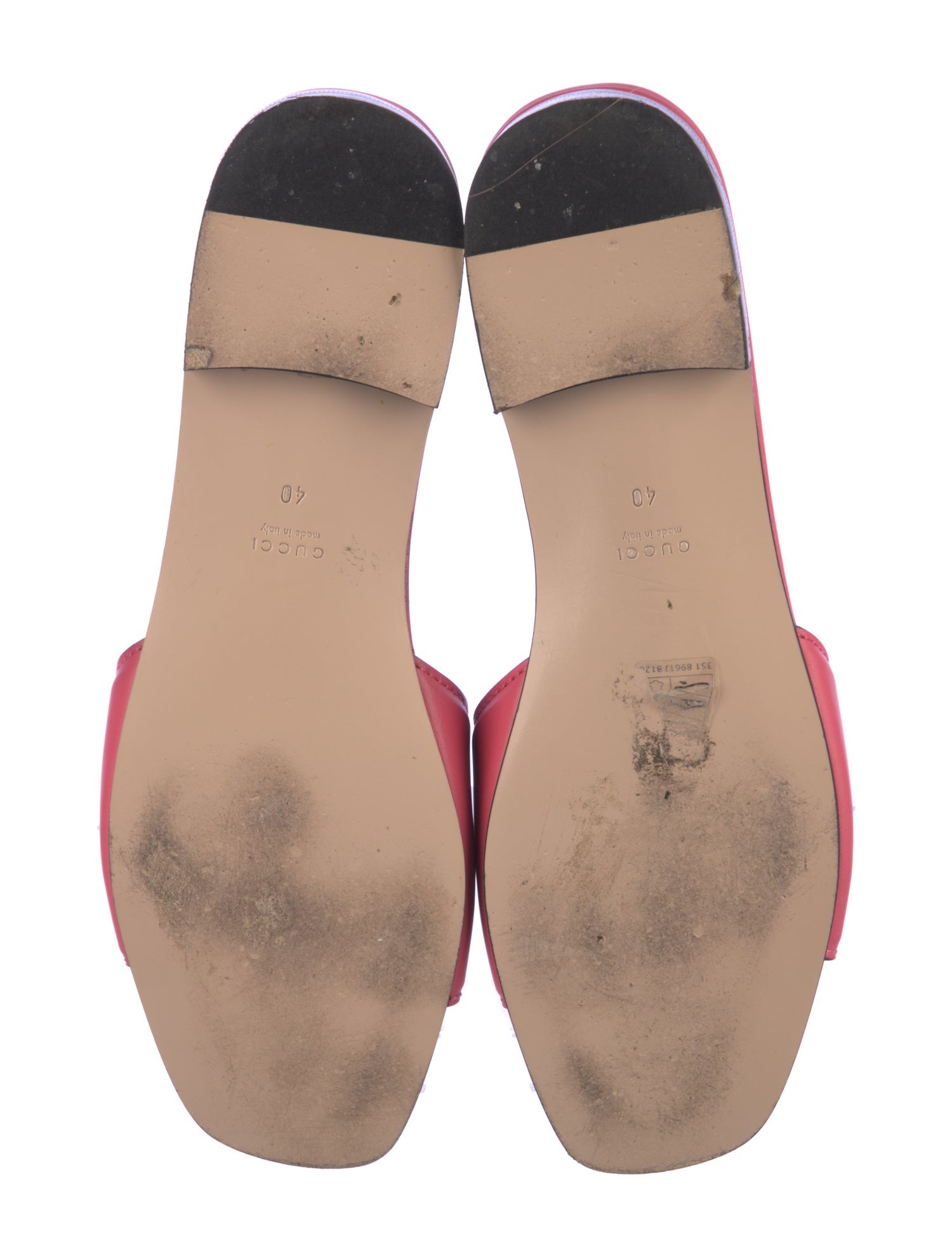 Gucci Interlocking G Logo Leather Slides