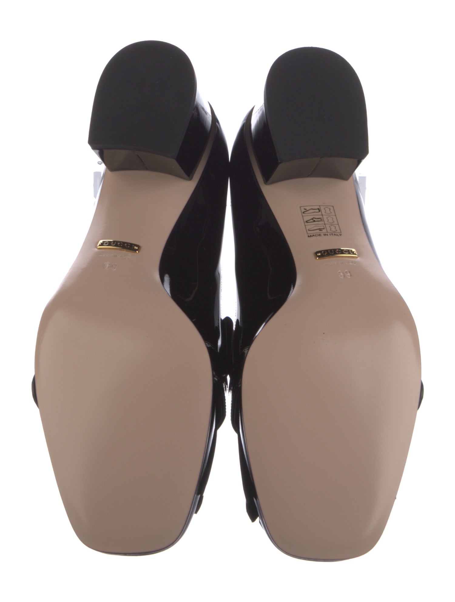 Gucci Double G Logo Patent Leather Pumps