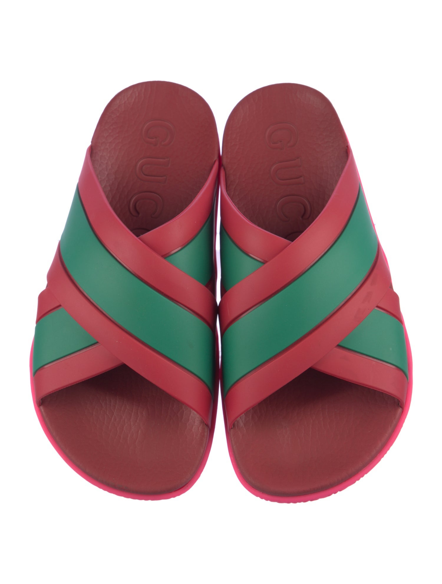Gucci Web Accent Rubber Slides