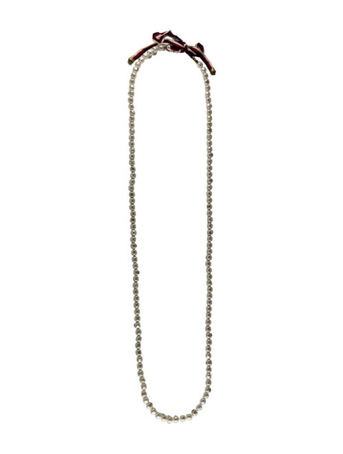 Gucci Faux Pearl Bead Strand Necklace