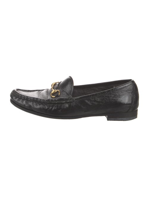 Gucci Horsebit Accent Patent Leather Loafers