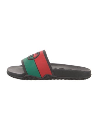 Gucci Web Accent Rubber Slides