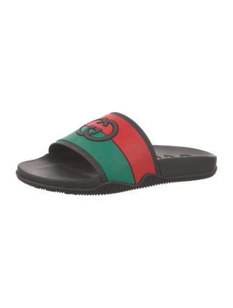 Gucci Web Accent Rubber Slides