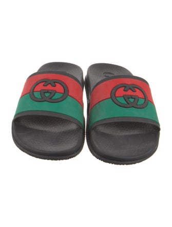 Gucci Web Accent Rubber Slides