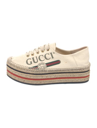 Gucci Web Accent Canvas Espadrille Sneakers