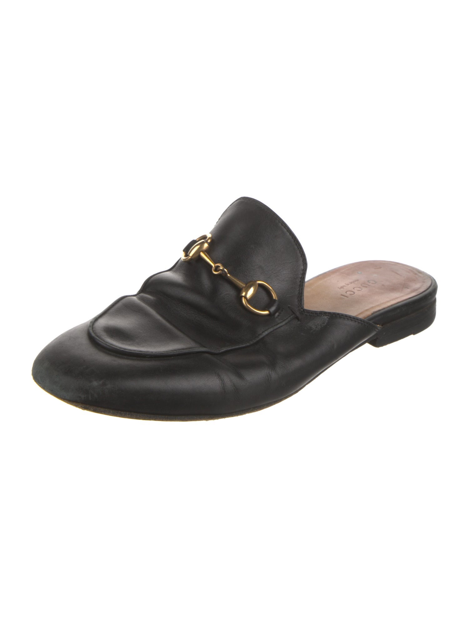 Gucci Horsebit Accent Leather Mules