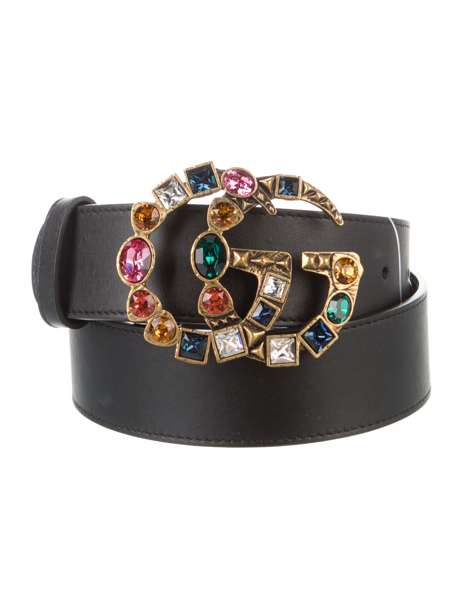 Gucci Double G Logo Leather Belt