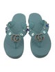 Gucci Rubber Polka Dot Print Flip Flops