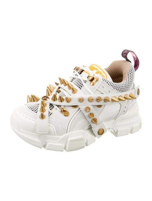 Gucci Leather Mesh Accents Chunky Sneakers