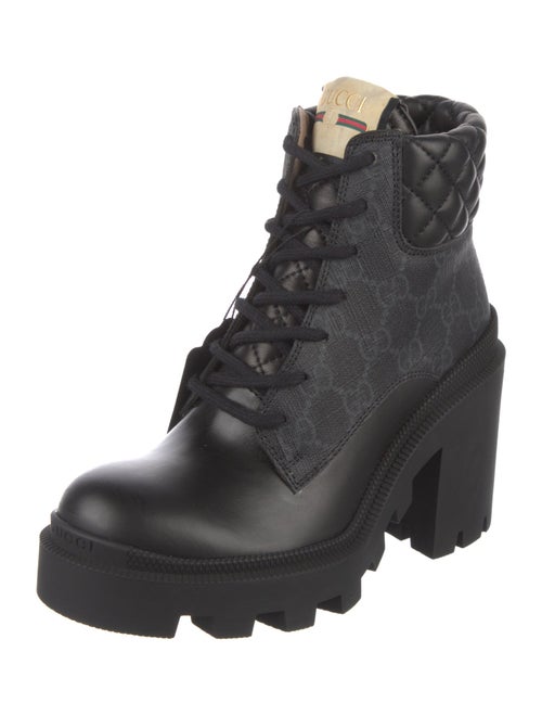 Gucci Printed Lace-Up Boots
