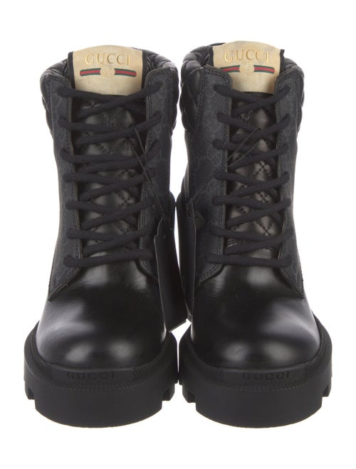 Gucci Printed Lace-Up Boots