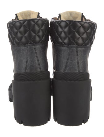 Gucci Printed Lace-Up Boots
