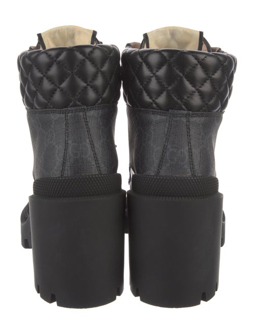Gucci Printed Lace-Up Boots