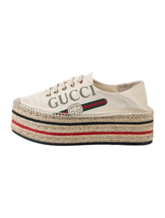 Gucci Web Accent Canvas Espadrilles