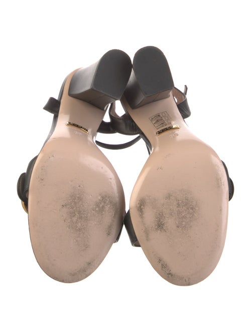 Gucci Double G Logo Leather Sandals