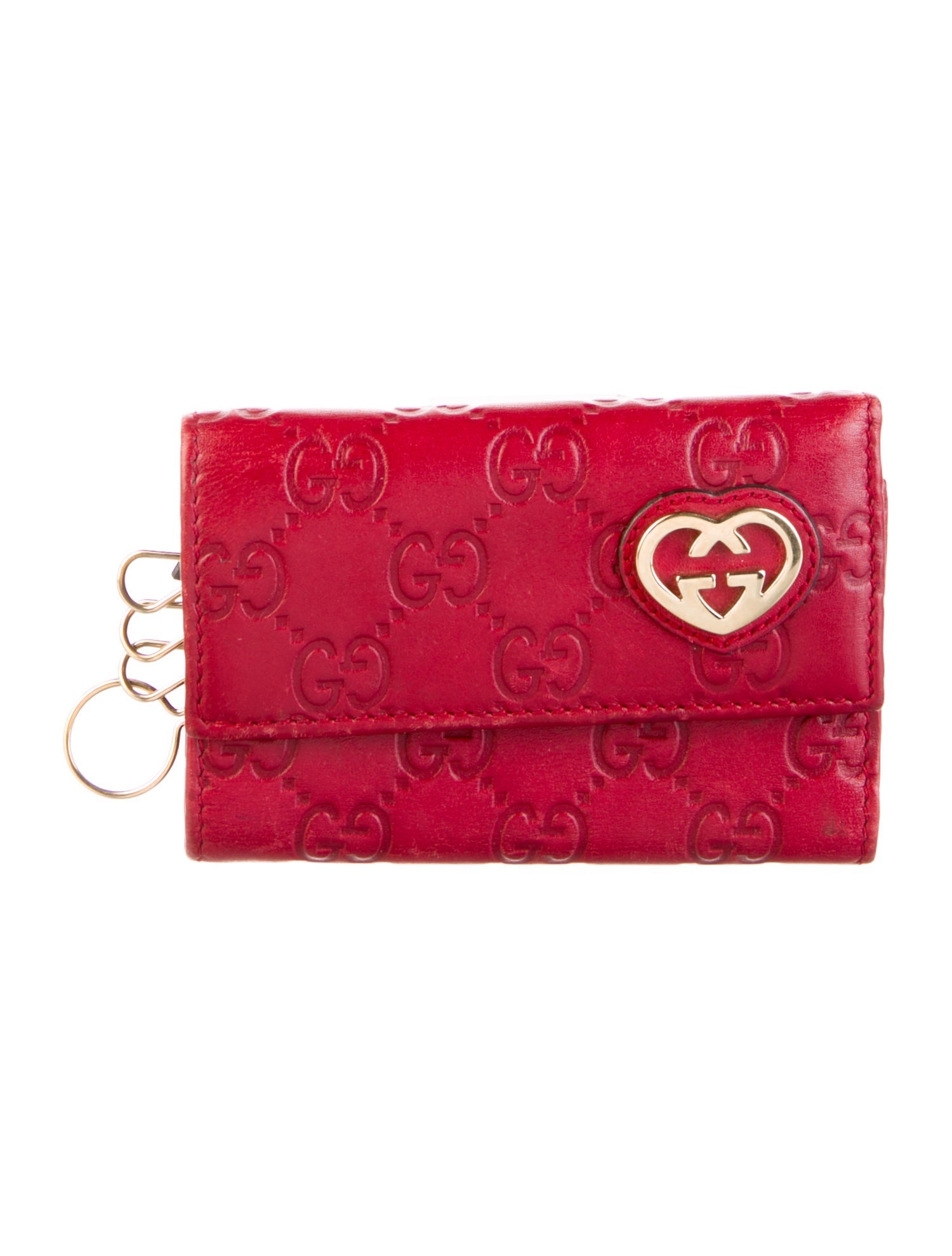 Gucci Heart Compact Interlocking G Logo Compact Wallet