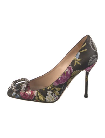 Gucci Dionysus Accent Floral Print Pumps