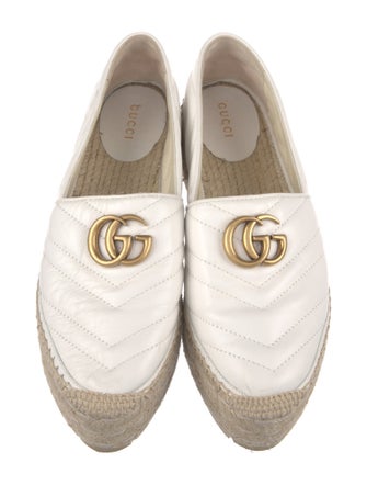Gucci Double G Logo Leather Espadrilles