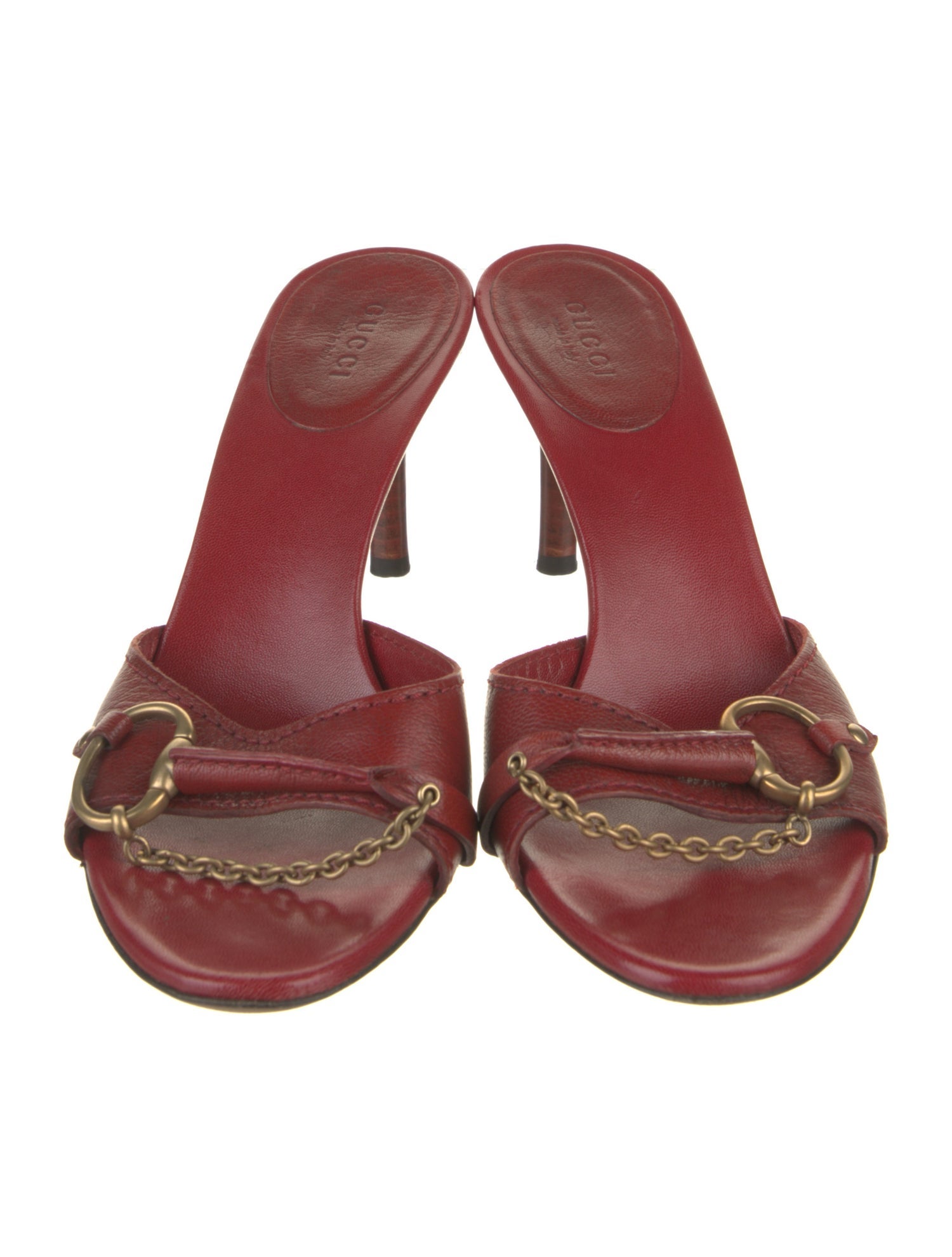 Gucci Horsebit Accent Canvas Mules