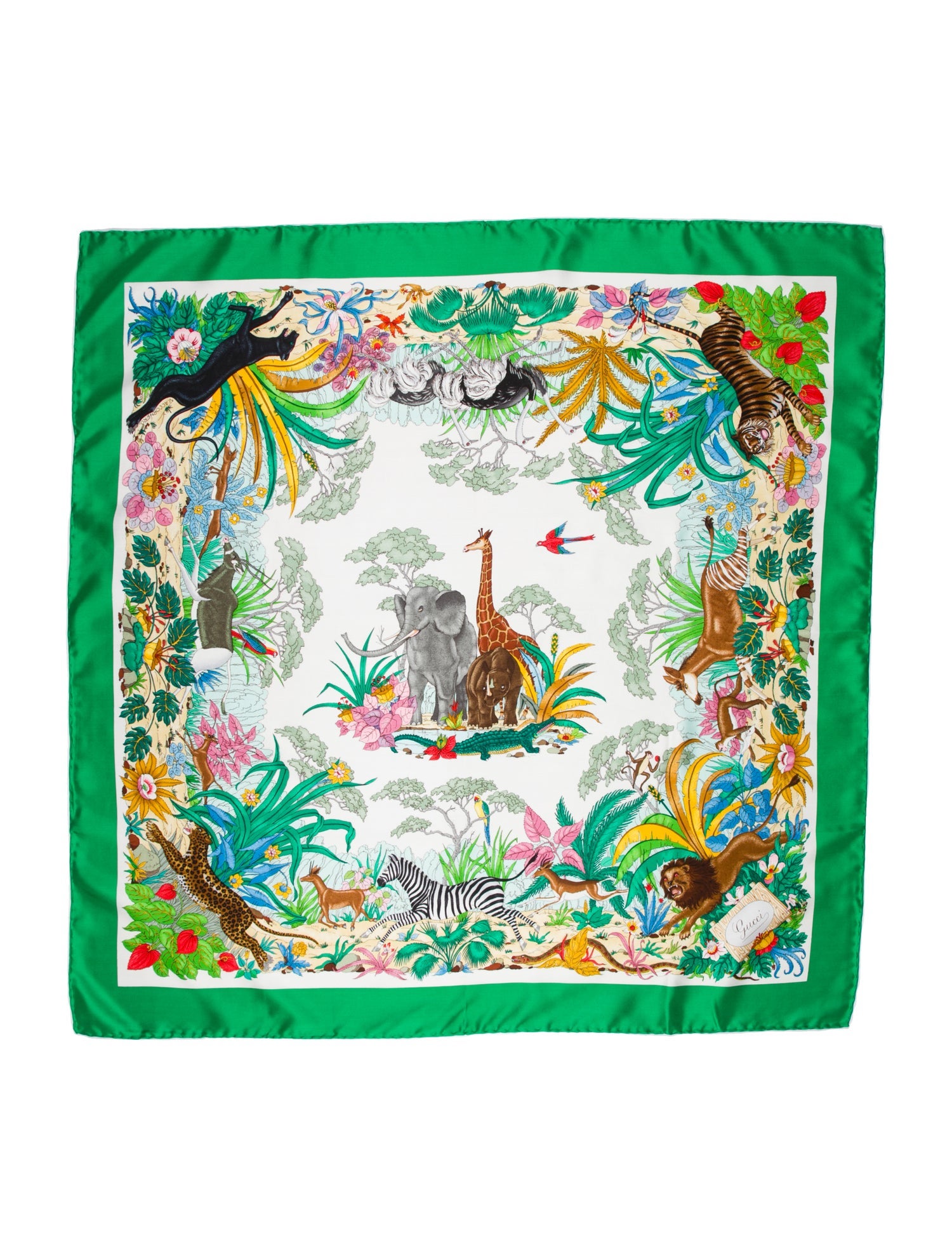 Gucci Silk Blooms Print Scarf