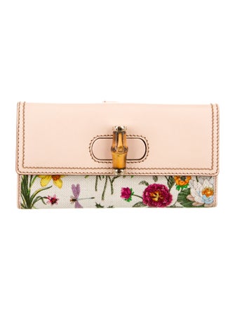 Gucci Flora Print Canvas Wallet