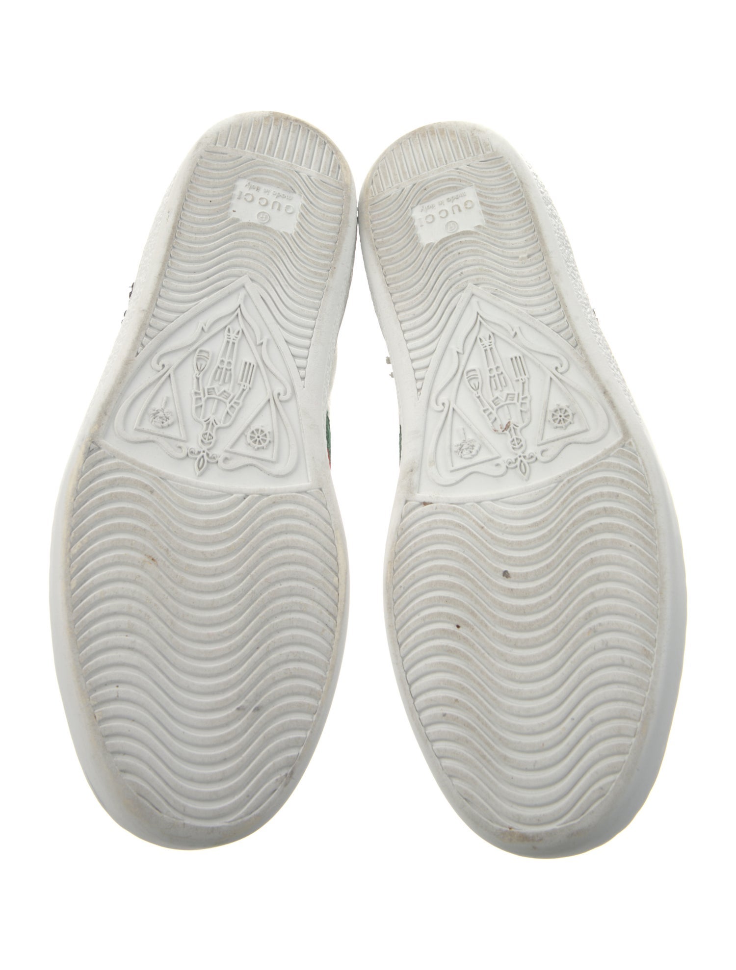 Gucci Web Accent Leather Sneakers