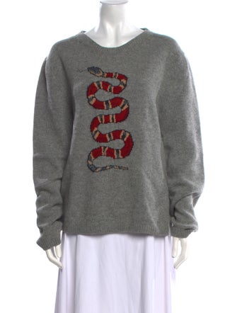 Gucci Wool Graphic Print Sweater