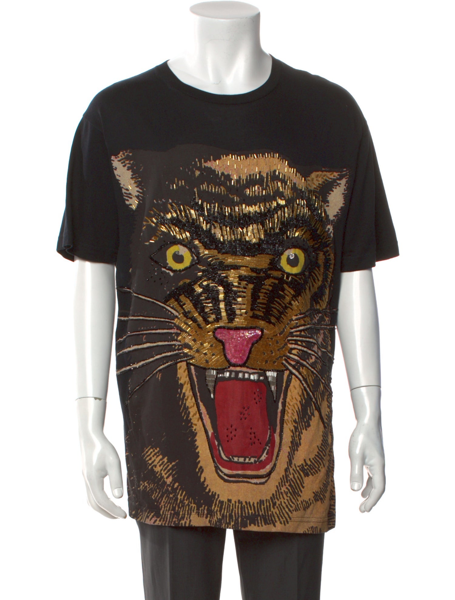 Gucci 2019 Tiger Head Accent T-Shirt