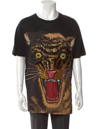 Gucci 2019 Tiger Head Accent T-Shirt