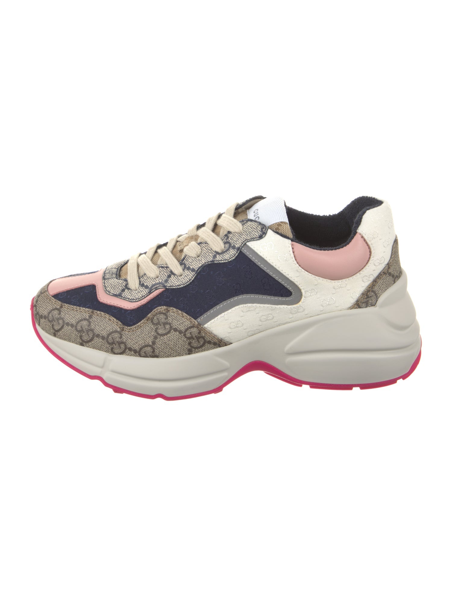 Gucci Canvas Printed Chunky Sneakers