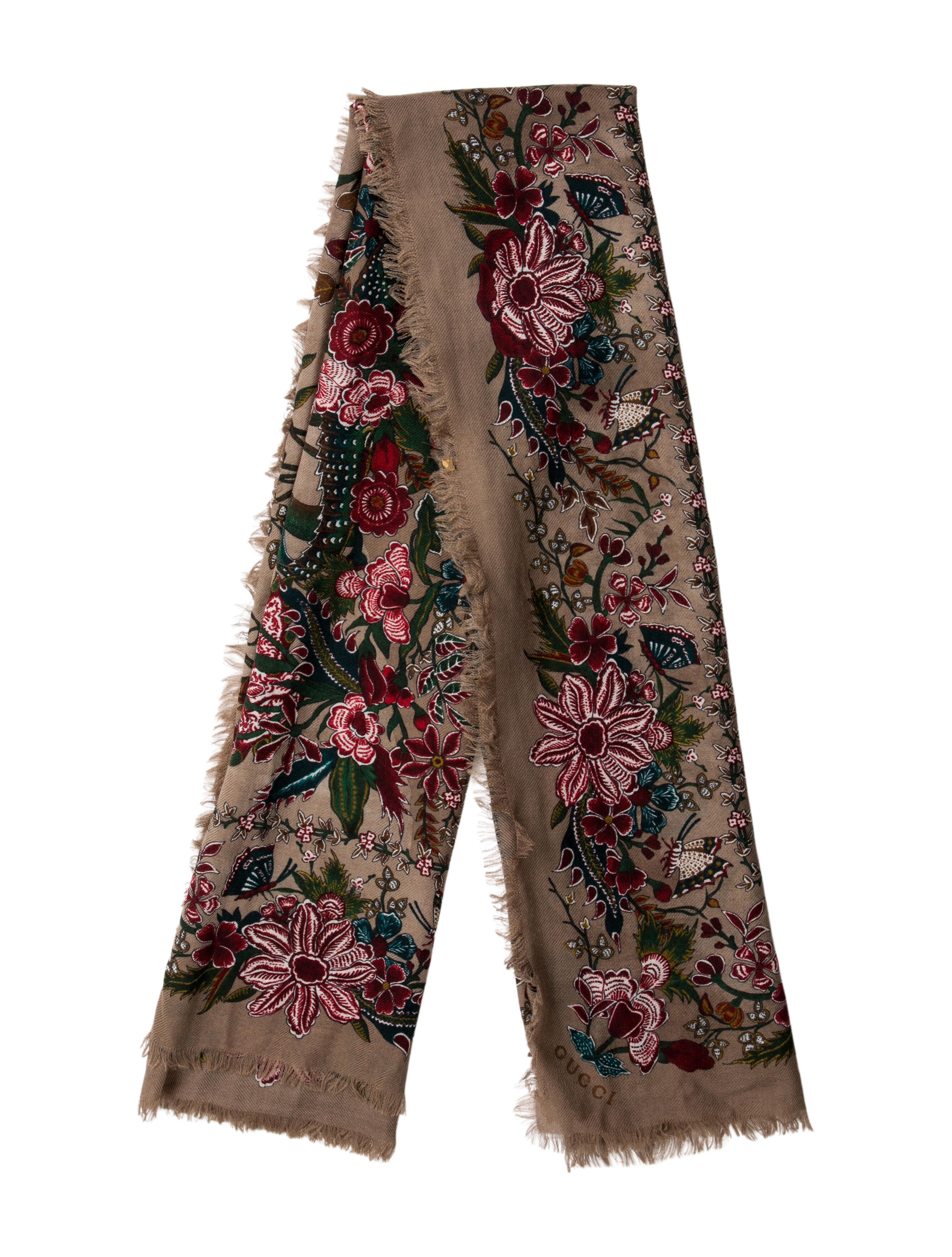 Gucci Wool Printed Scarf