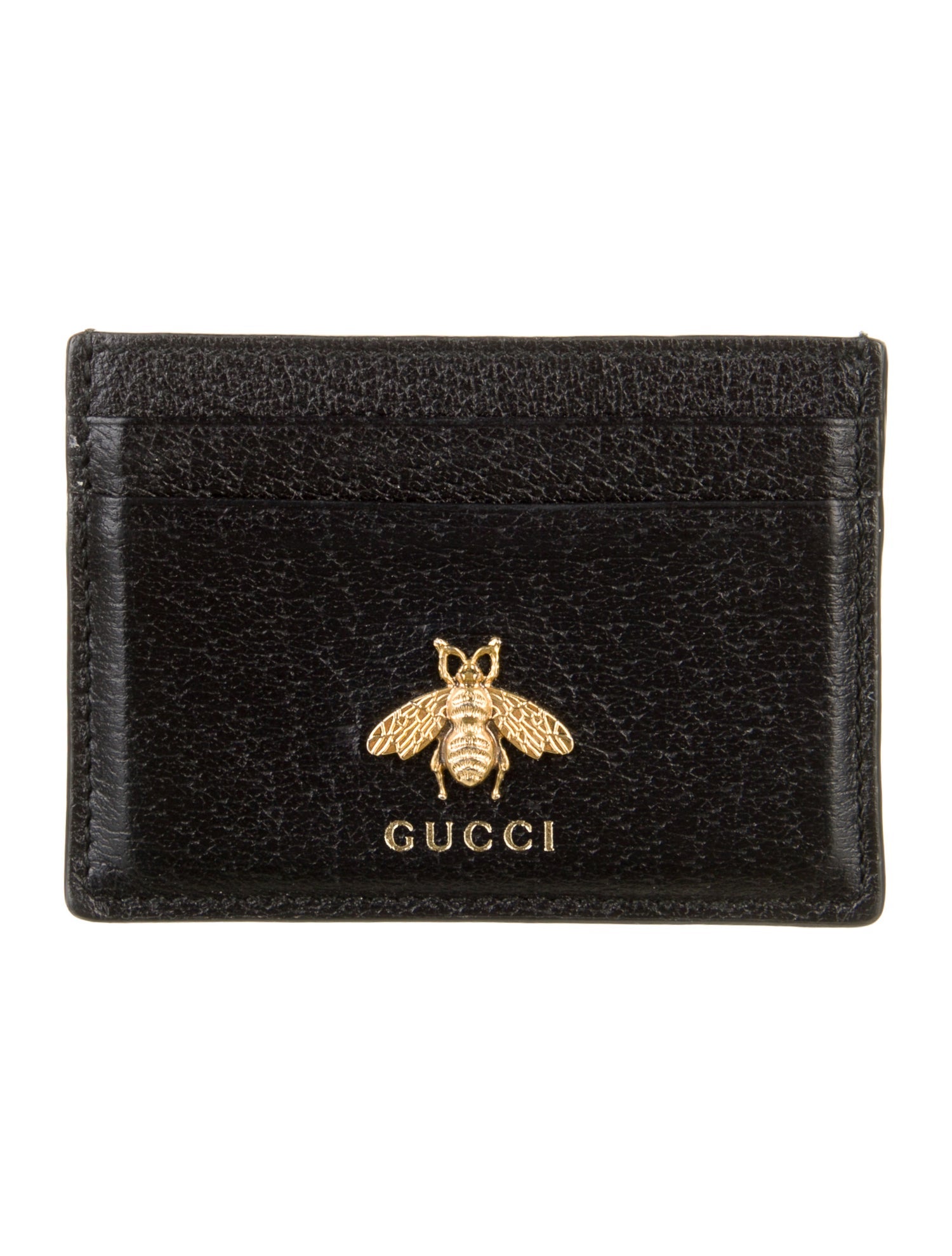 Gucci Animalier Card Case Bee Accent Card Holder