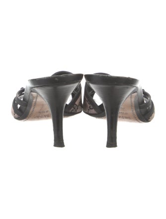 Gucci GG Canvas Leather Slides