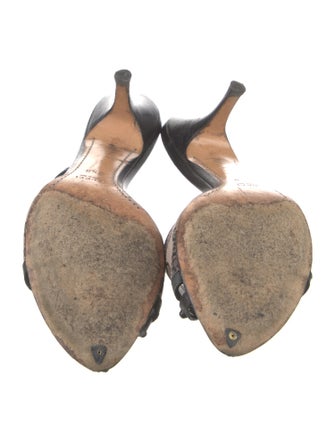 Gucci GG Canvas Leather Slides