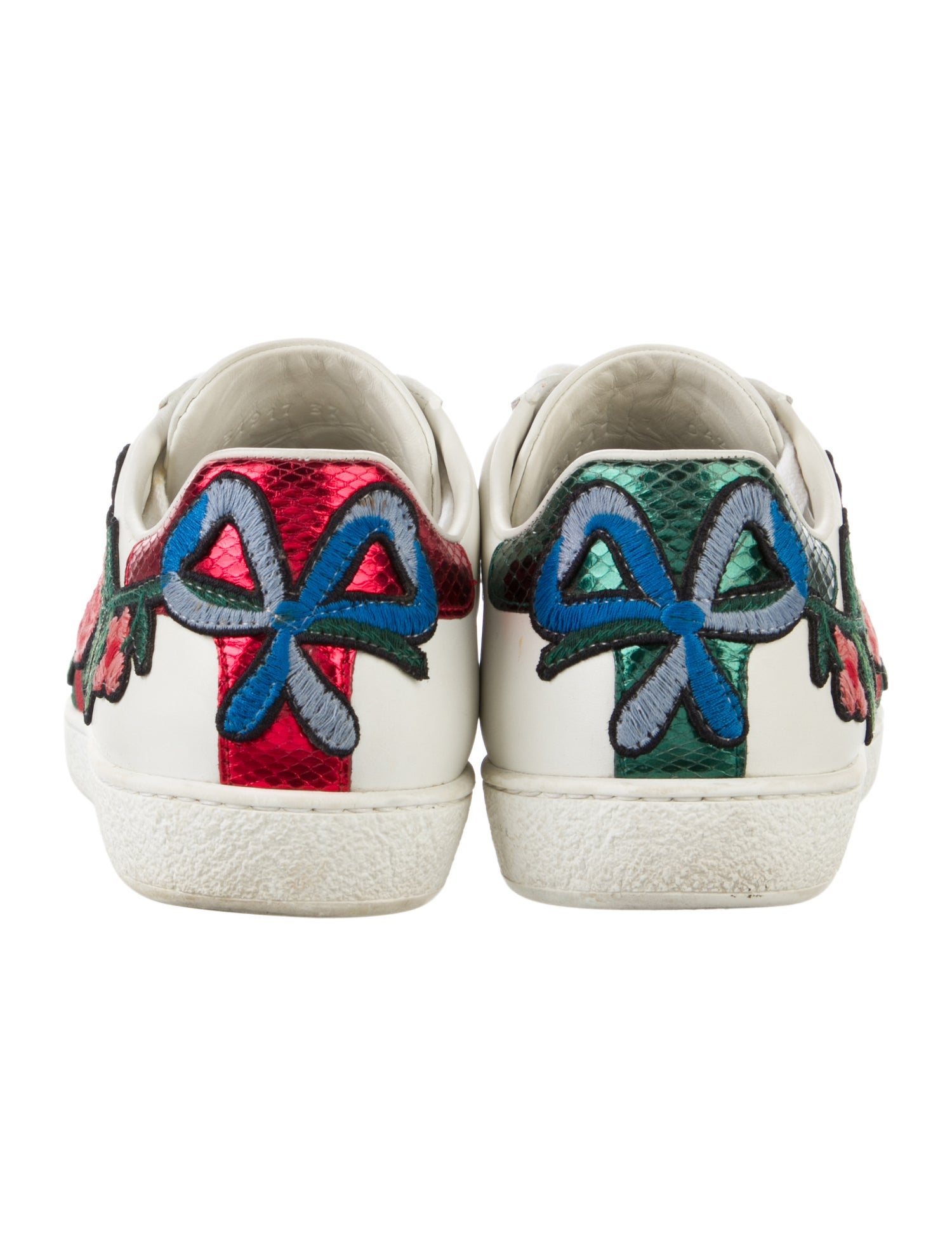 Gucci Web Accent Leather Sneakers