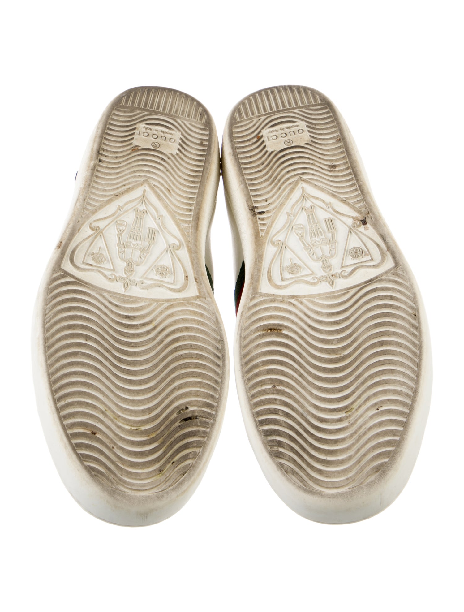 Gucci Web Accent Leather Sneakers