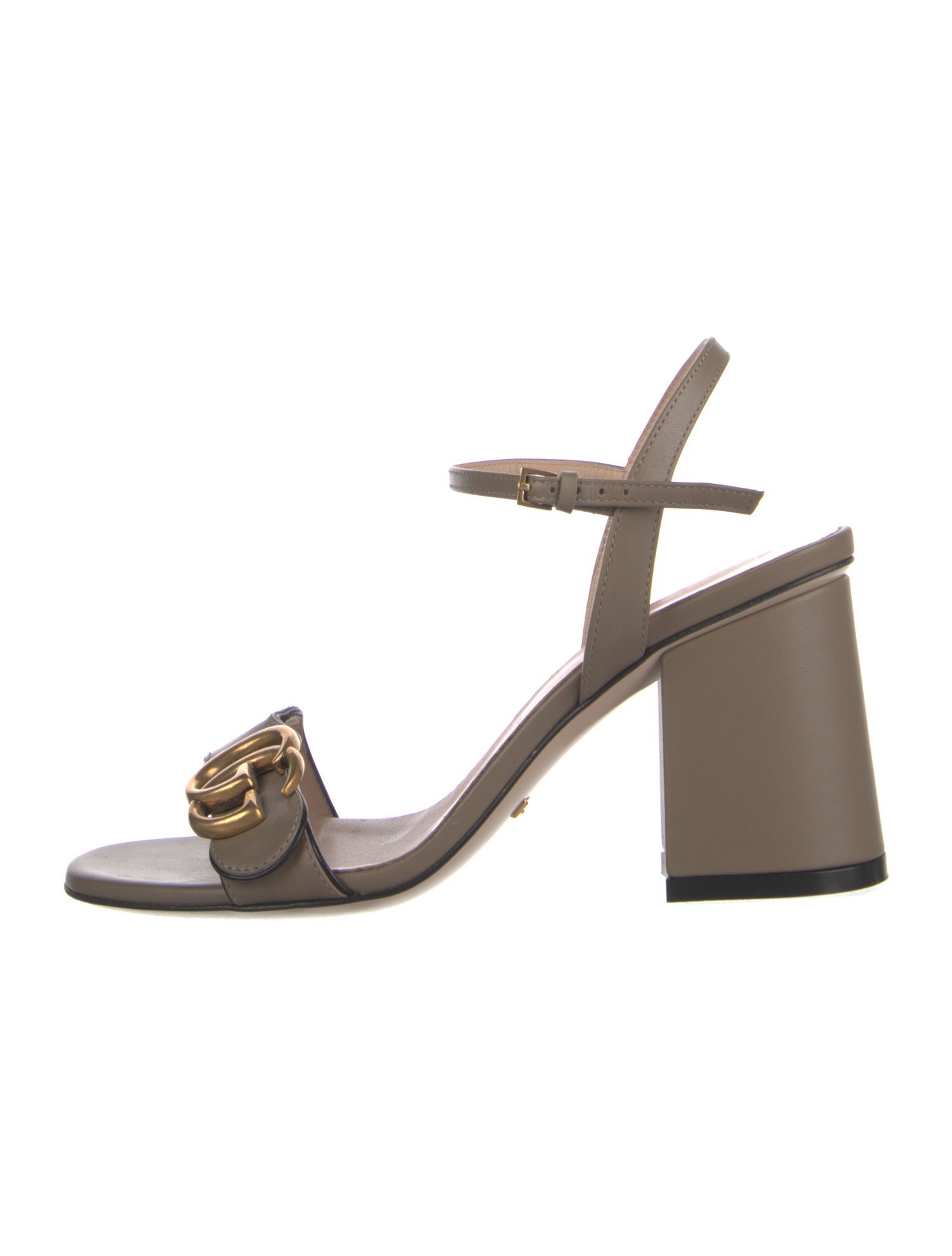 Gucci Interlocking G Logo Leather Sandals