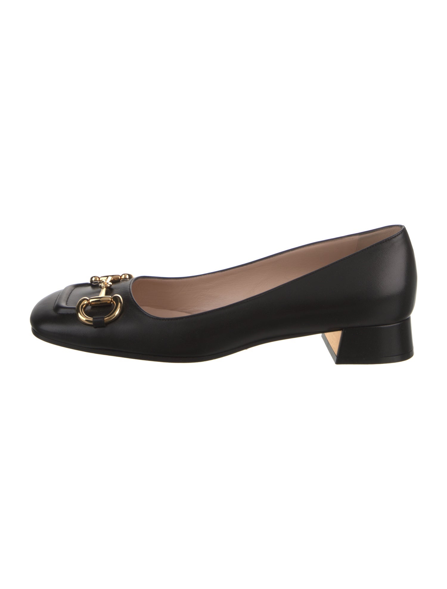 Gucci Horsebit Accent Leather Pumps