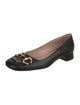 Gucci Horsebit Accent Leather Pumps