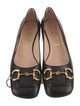 Gucci Horsebit Accent Leather Pumps