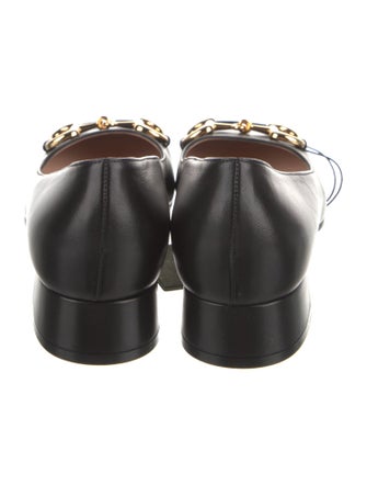 Gucci Horsebit Accent Leather Pumps