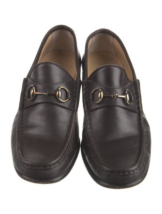 Gucci Horsebit Accent Leather Loafers