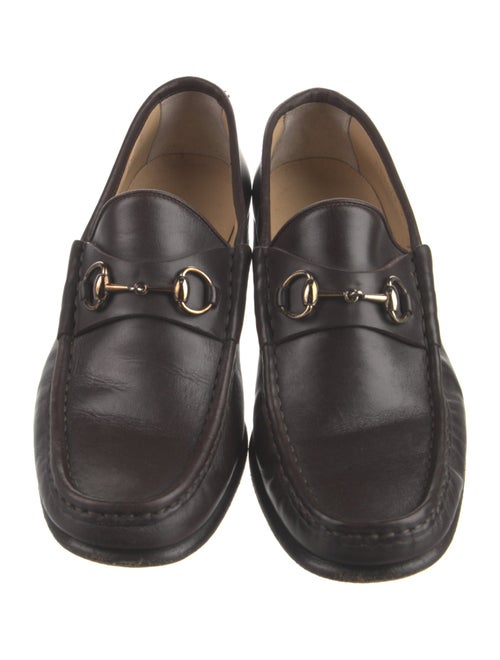 Gucci Horsebit Accent Leather Loafers