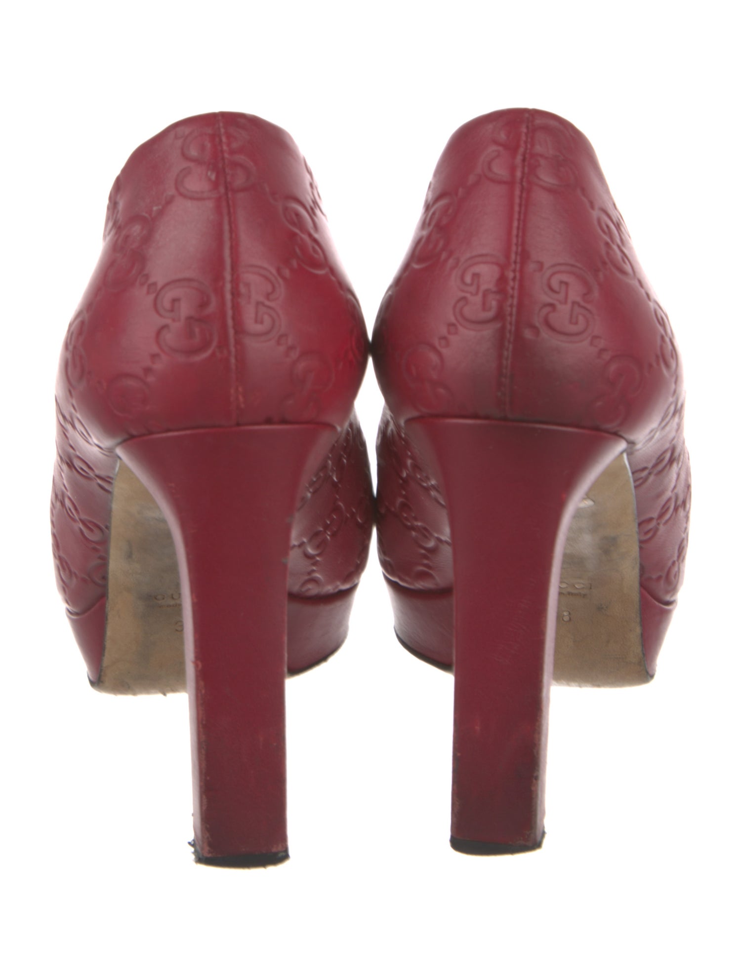 Gucci GG Signature Leather Pumps