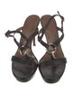 Gucci Horsebit Accent Leather T-Strap Sandals