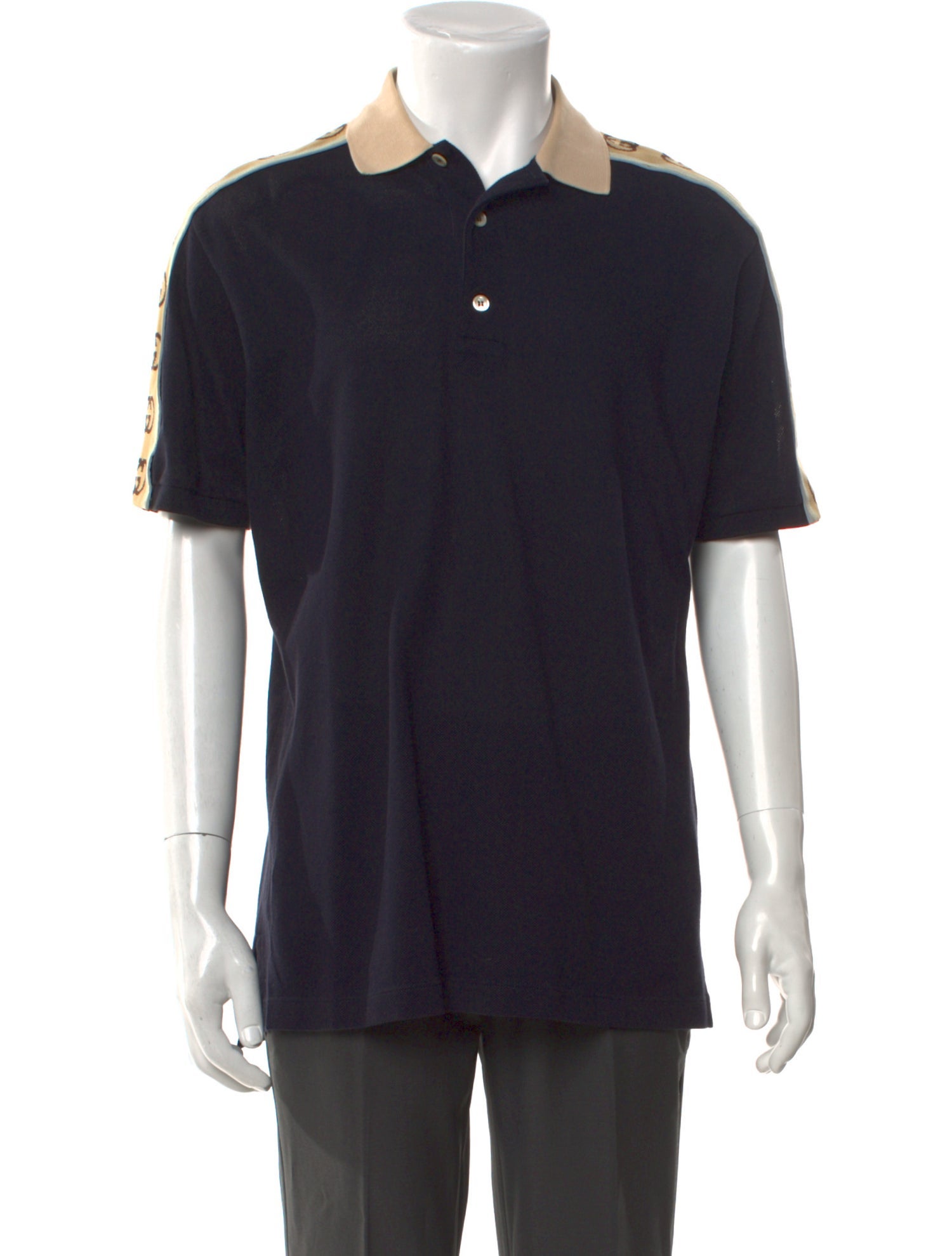 Gucci Interlocking G Logo Collar Polo Shirt