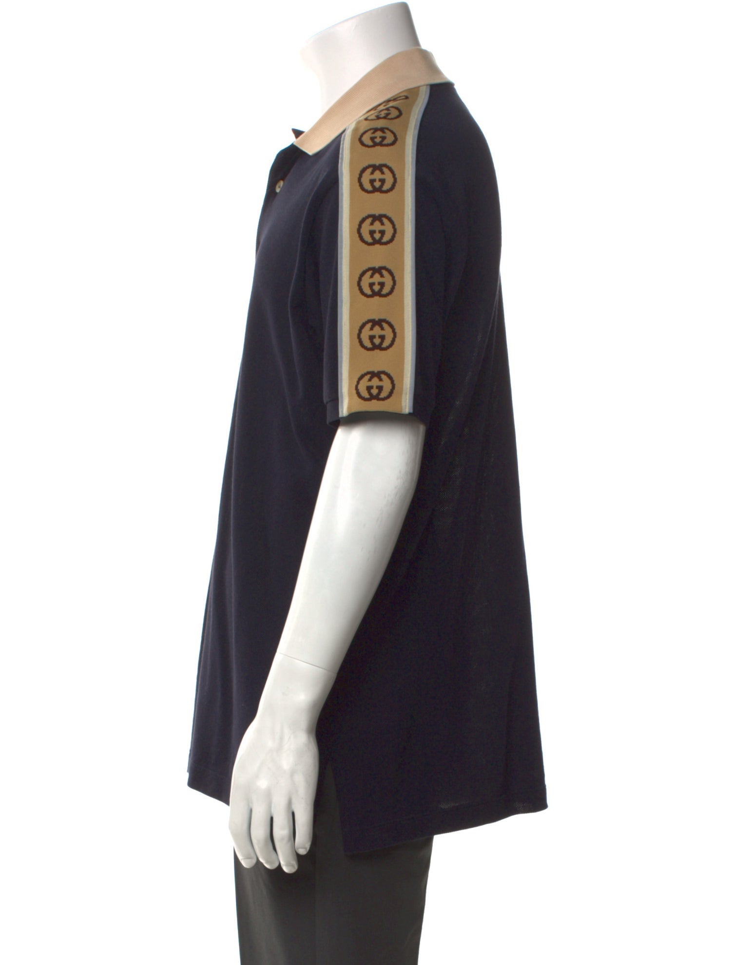 Gucci Interlocking G Logo Collar Polo Shirt